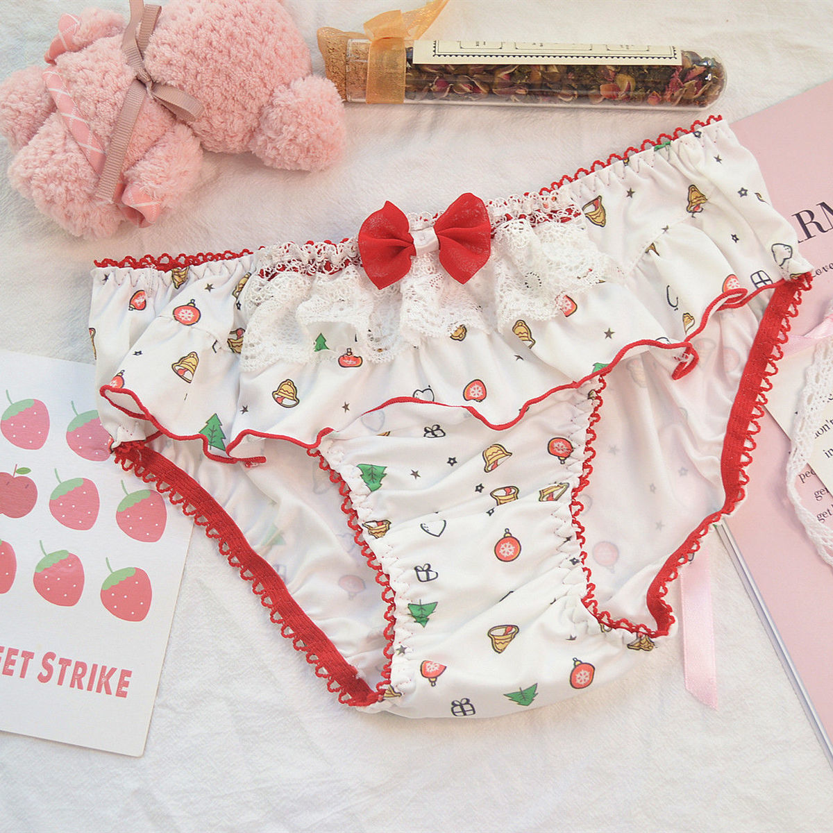 2 Pieces Ultra Kawaii Cute Panties Pantsu Anime Style Lolita Underwear Cosplay