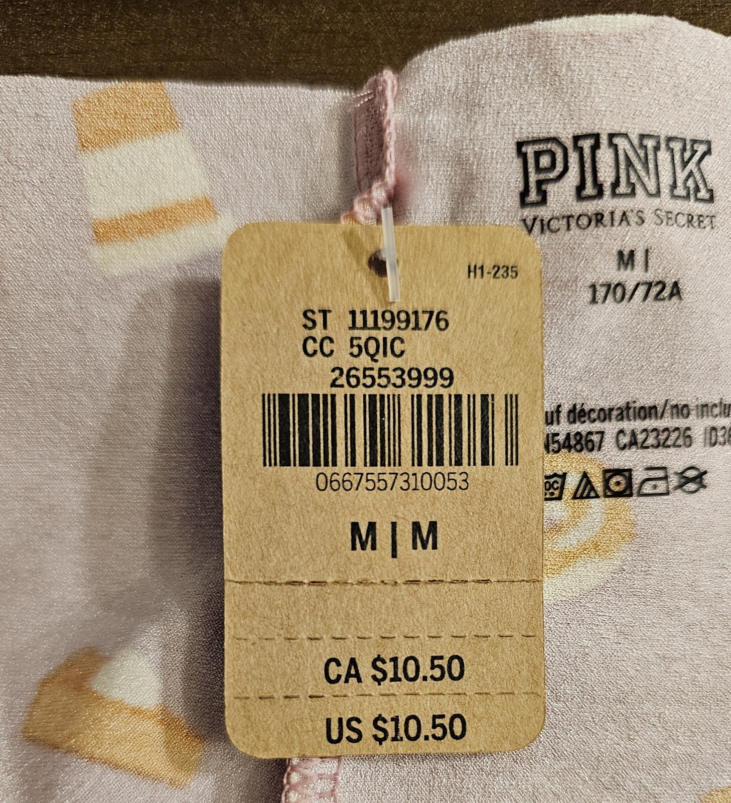 Size Medium Cheekster PINK by Victoria’s Secret Coffee Donut Pumpkin Pie New