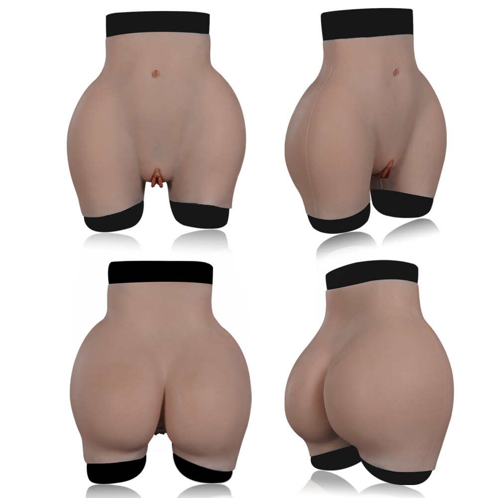 Crossdresser Silicone Fake Vagina Panties Pants Hip Buttock Enhancer Transgender