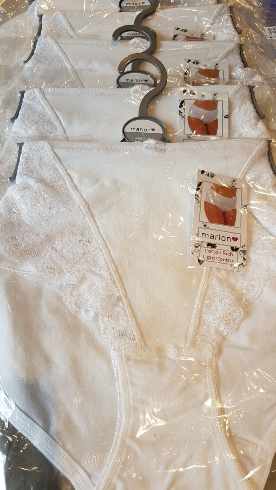 Marlon 3 Pack Light Tummy Control Support Pants Briefs cotton blend Size S UK 8