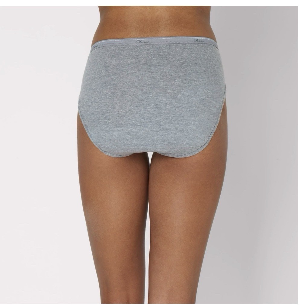 6-Pack HANES Women’s 8/XL Cotton Tagless Hi-Cut Briefs Underwear Breathable