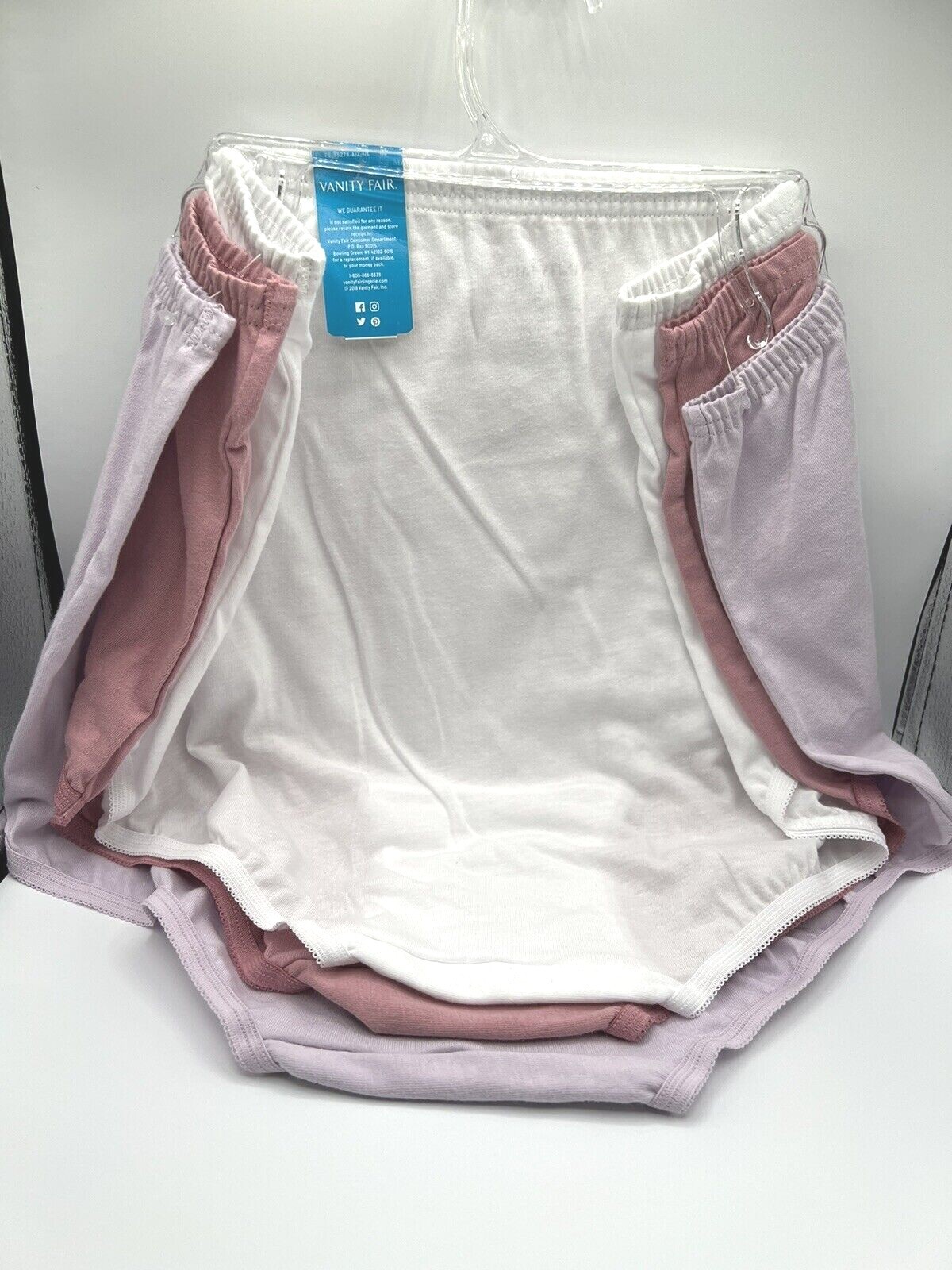 Vanity Fair 3 Pairs Perfectly Yours Classic Cotton Brief 7/L Mixed Lot 15320