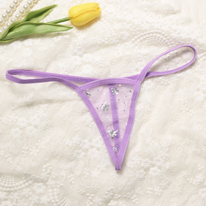 5 Pack Lot Sexy Womens See Through Sheer Panties G string Thongs Tanga Briefs