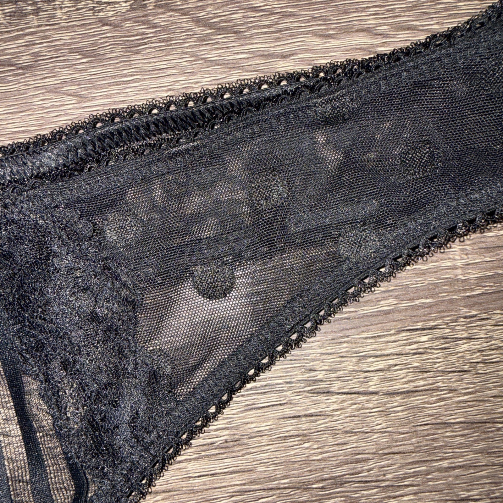 Victoria’s Secret Xl Black Sheer Mesh Thong Panties