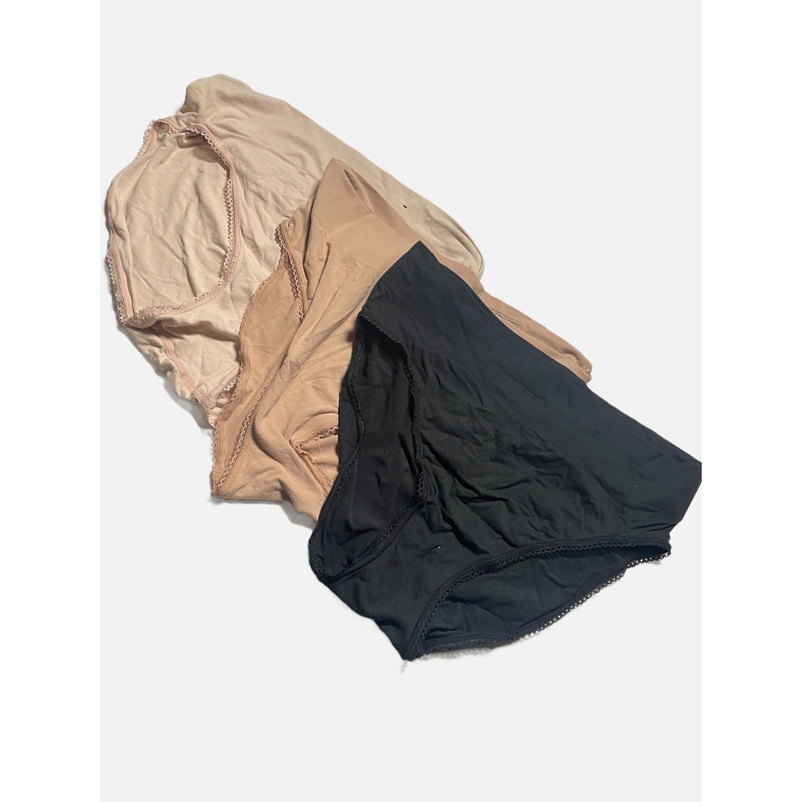 Wacoal B-Smooth Briefs Women Large Black Tan Beige 3 Pack Seamless High Rise L