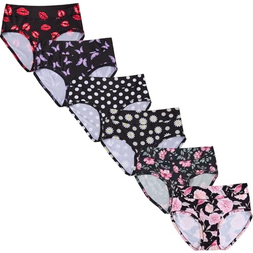 Women’s Underwear Plus Size XL-6XL Panties Briefs High 4X-Large 6pcs 4hb2h