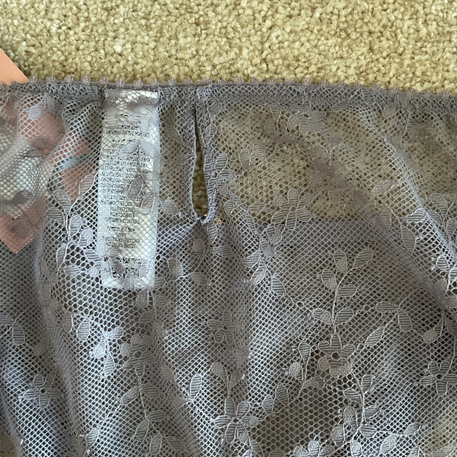 M&S Size 8 Rosie Rosa High Leg Knickers Lace With Touches Of Satin Violet Storm