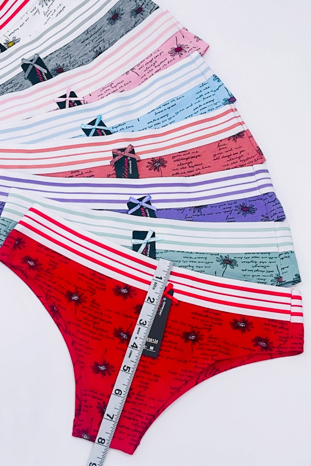 6-12 Women BIKINI Cheeky Hispter Panties Undies 95% COTTON ACTIVE WEAR 3053 S-XL