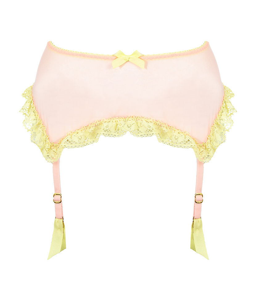 AGENT PROVOCATEUR RARE PEACH/LEMON SIERRA SUSPENDER SIZE 4 LARGE UK 12-14 BNWT