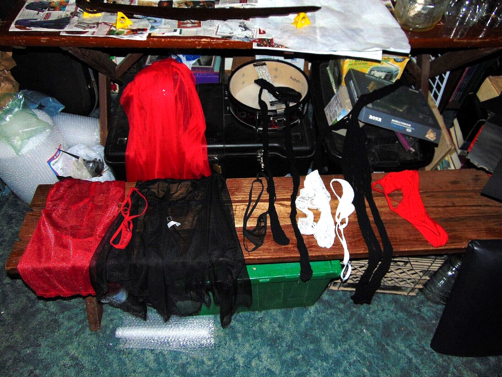 11 NEW AND DIFFERENT PIECES OF LINGERIE G STRING, BODY STOCKING, TEDDY