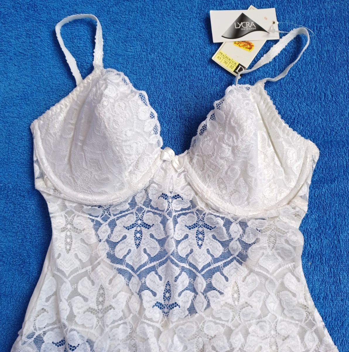 PANACHE Lingerie Beautiful Florencia Stretch Floral Lace Satin Bow Bodyshape 32D