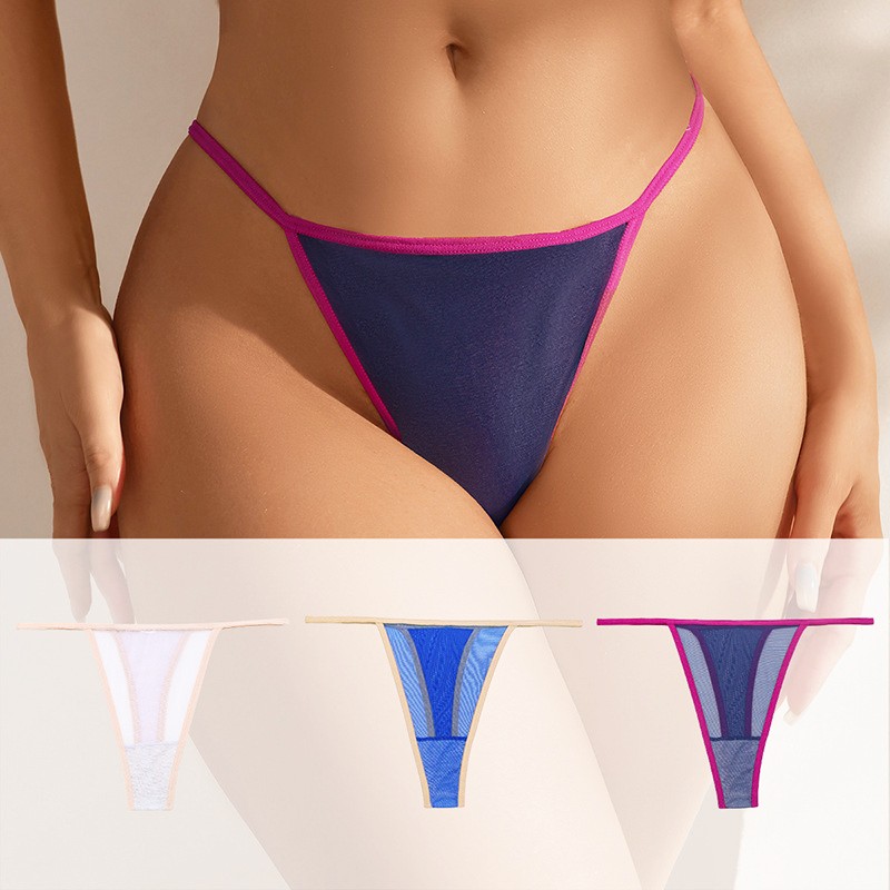 Pack Of 3 Sexy Womens G string Thongs Panties Sheer Bikinis Underwear Lingeries