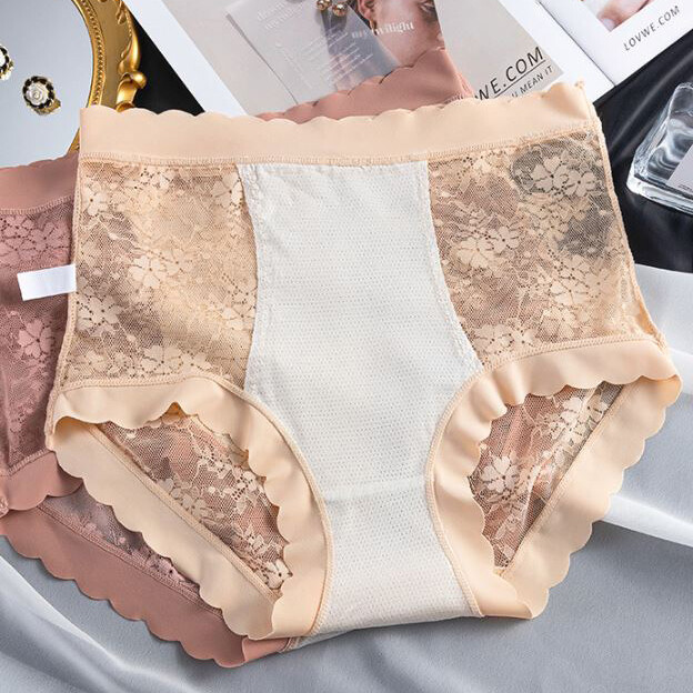 1/6 Pack Lot Women Sexy High Waist Brief Panties Underwear French Lace Lingeries