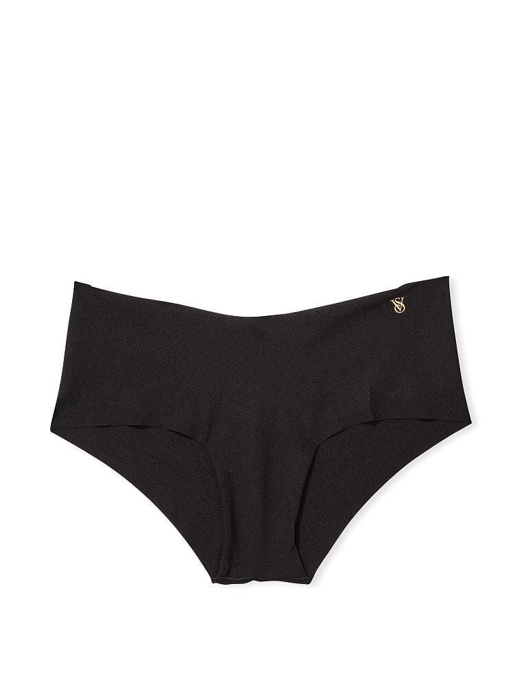 M NOIR Dark Black Gold VS LOGO NO SHOW Smooth Victorias Secret Hiphugger Panty