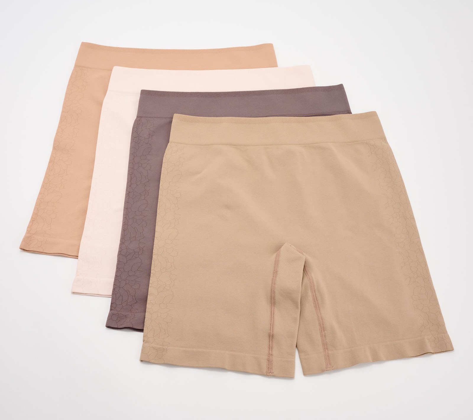 Breezies Cooling Comfort Seamless Long Leg Panty of 4 Tonal L New