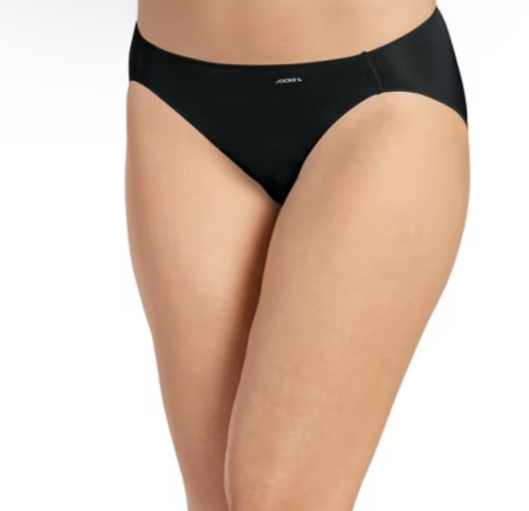 NWT Jockey Womens Black No Panty Line Promise High Cut Brief Size 6/M (LOT OF 4)