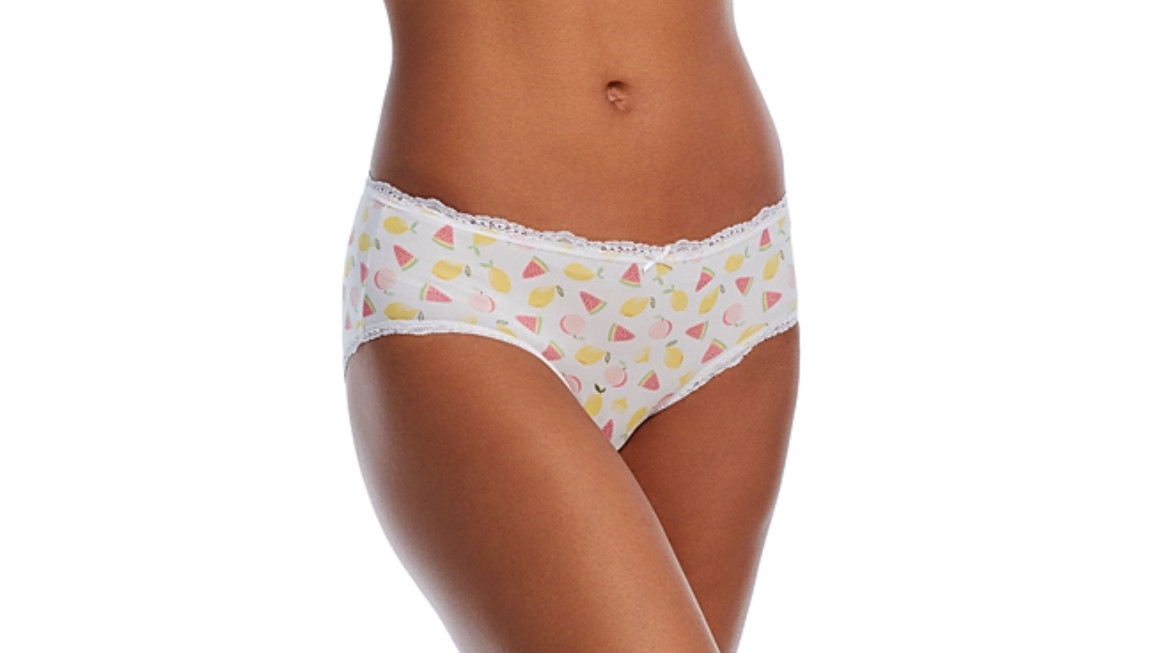 Aqua Lace Trim Hipster White Combo Size M 0383