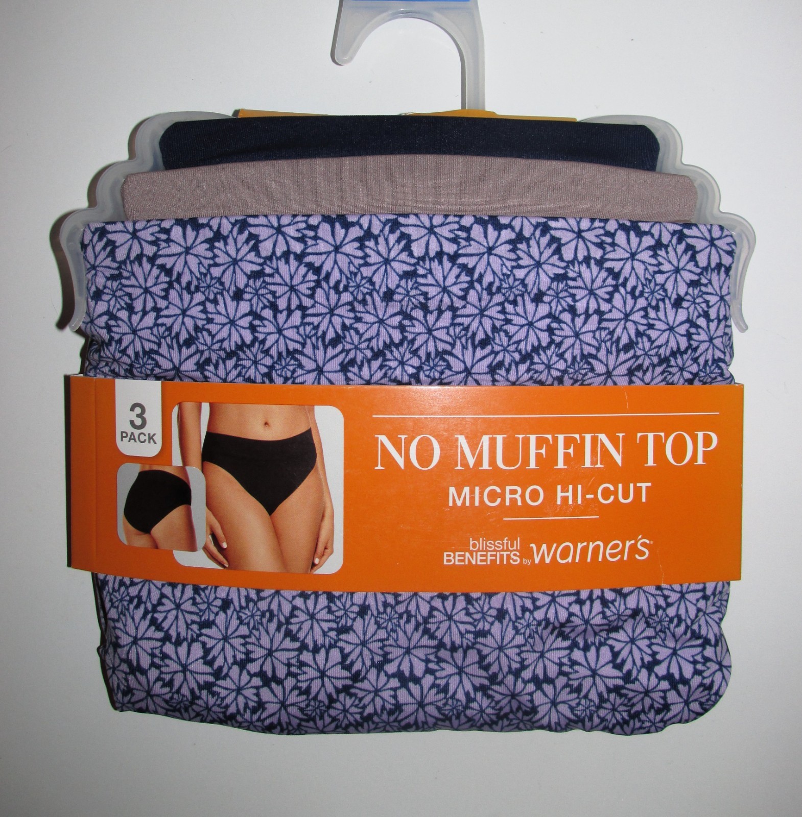 Warners Blissful Benefits Microfiber Hi-Cut Briefs 3 PACK (Size 3XL) BRAND NEW