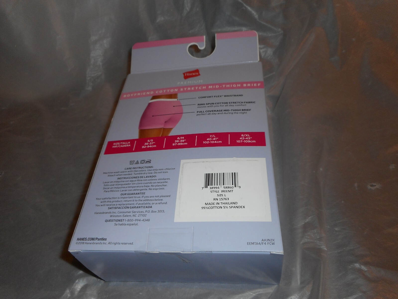 4 PK Hanes Premium Boyfriend Cotton White/gray Mid thigh briefs 8/xl
