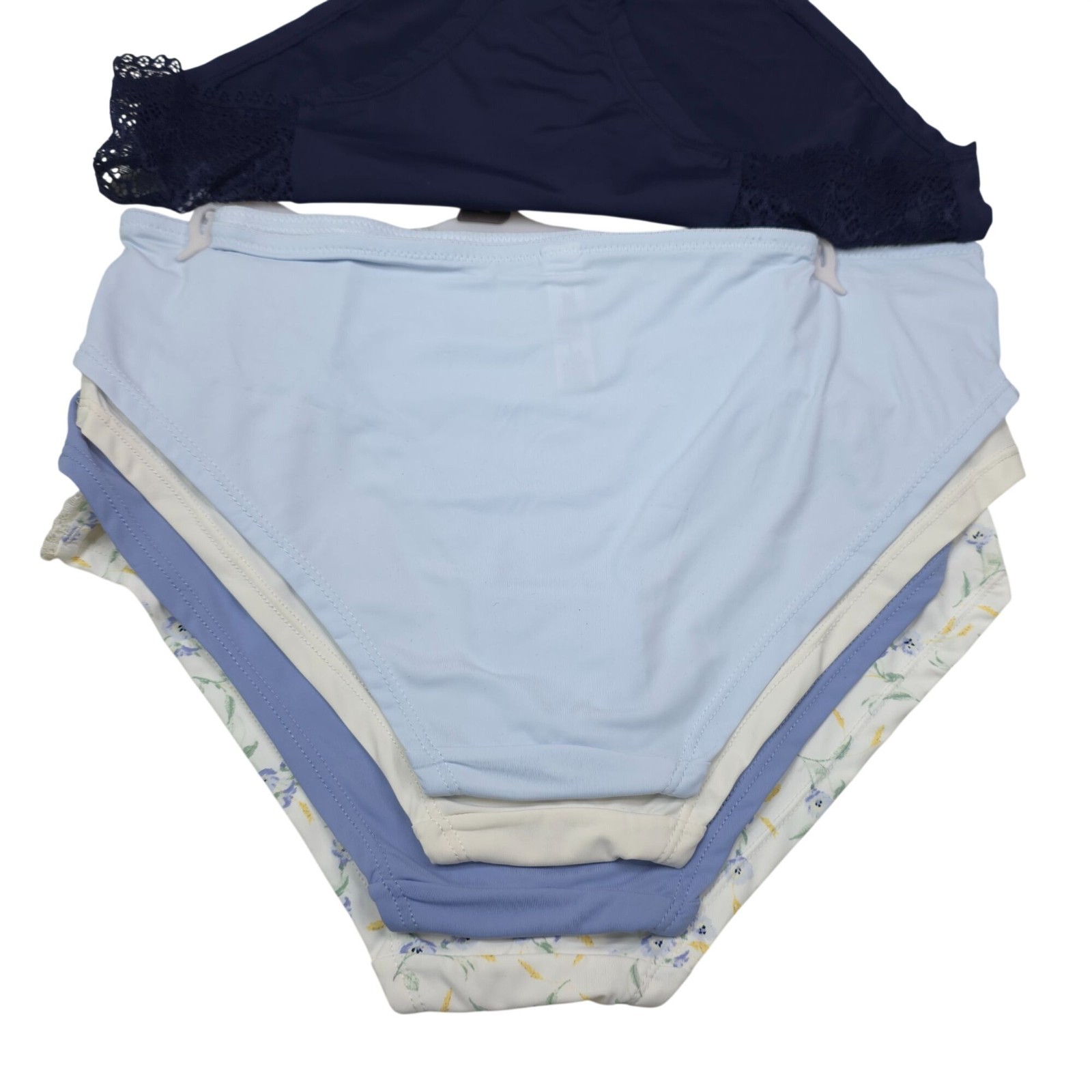 Laura Ashley Womens L 5-Pack Lace & Floral Bikini Panties Assorted Colors