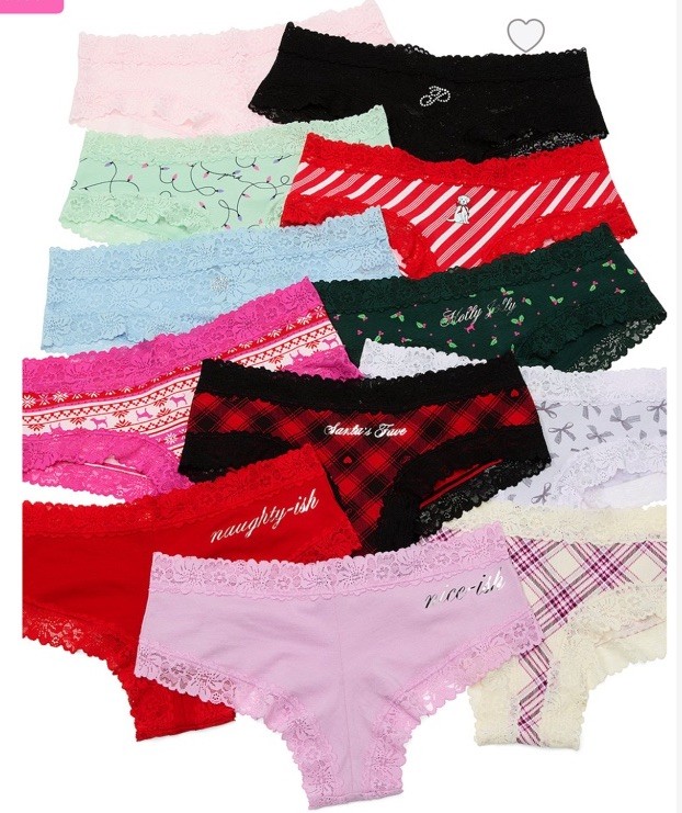 VICTORIA’S SECRET PINK 12-Pack Cheeky Panties Advent Calendar – XL – NEW