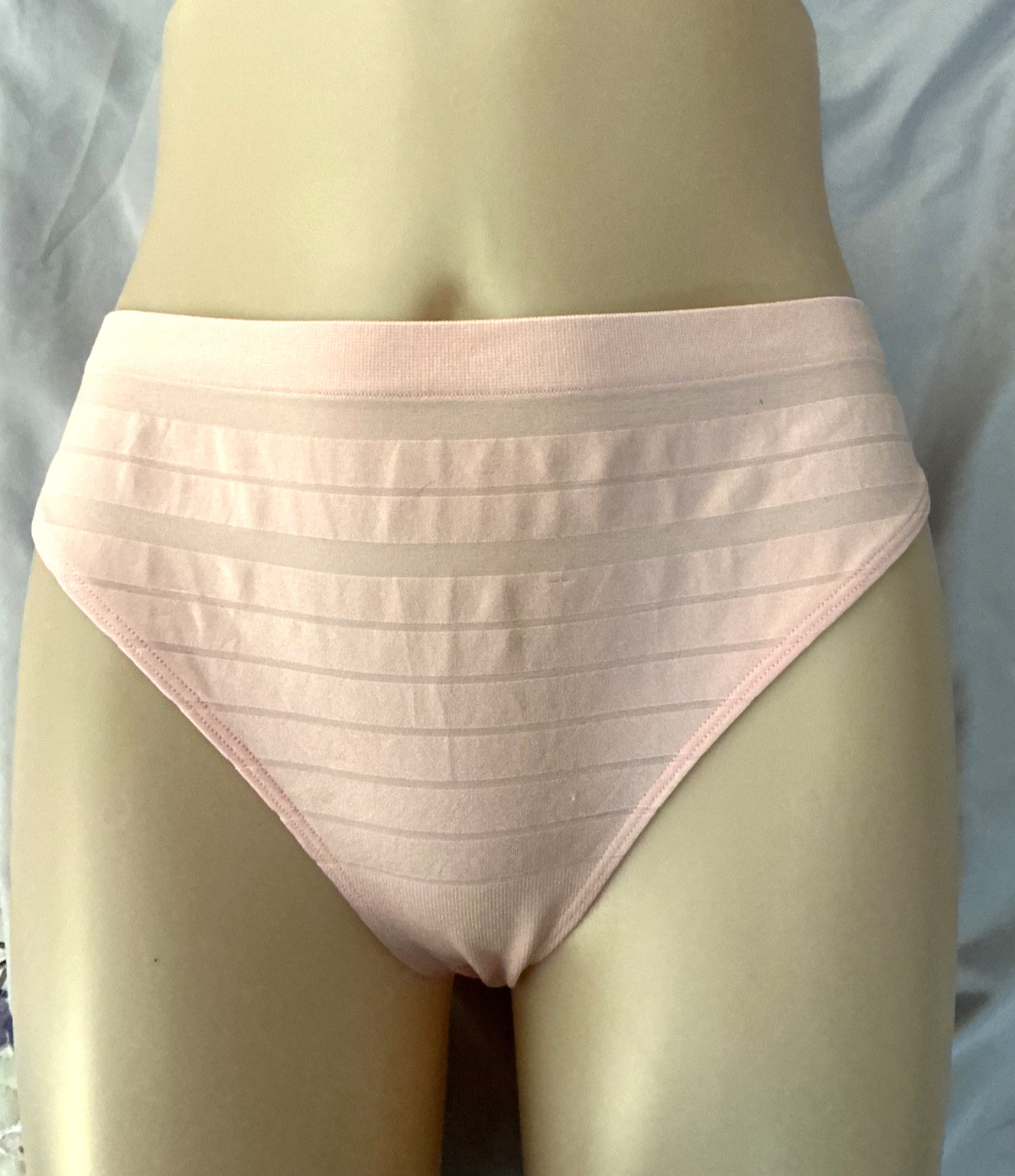 Victoria’s Secret Sheer Pink Stripe Pretty Blossom Thong Panty XL (GH435)