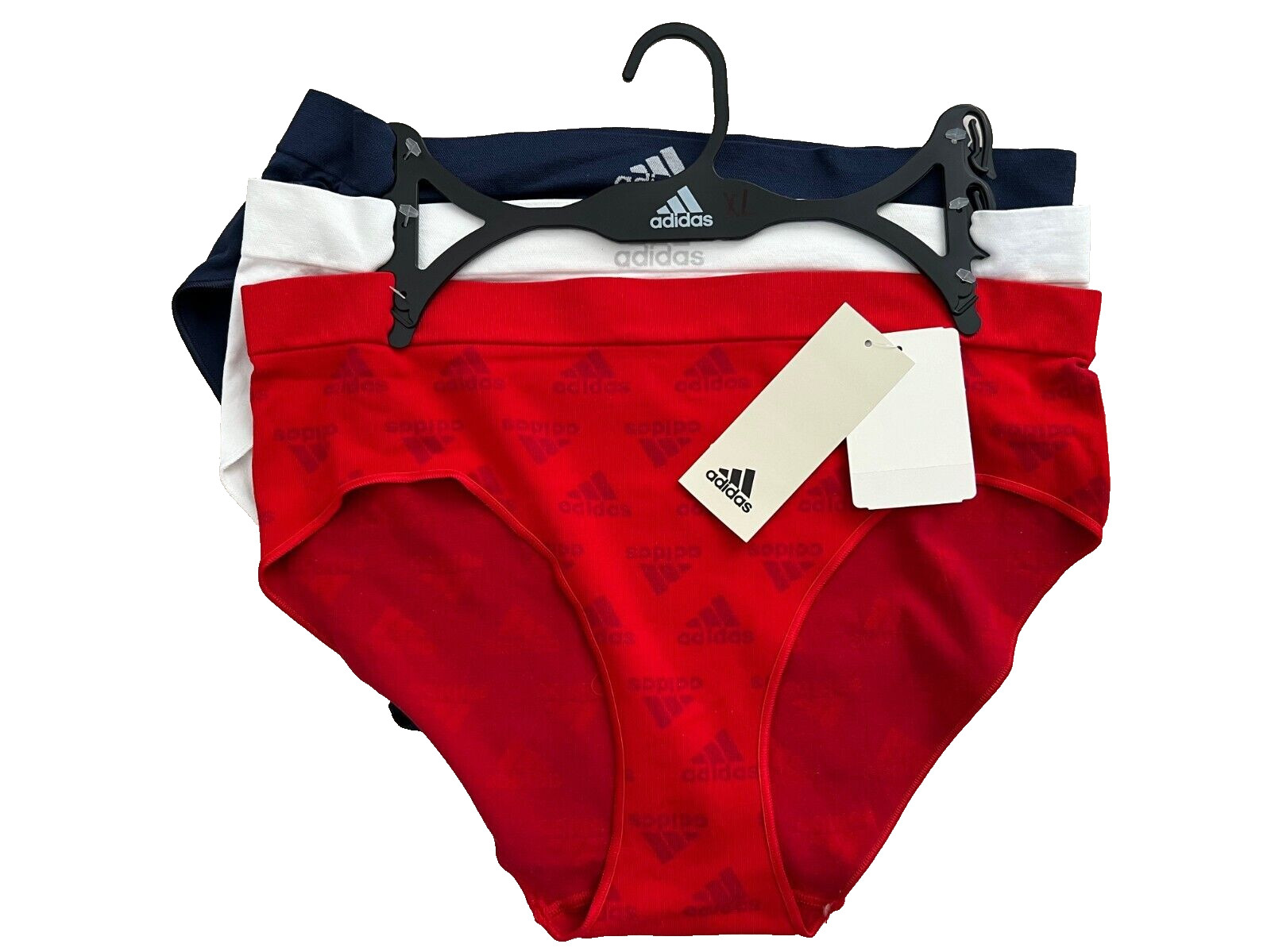 Adidas 4A2H99 3-Pack Underwear Bikini Briefs Red/White/Navy ( XL )