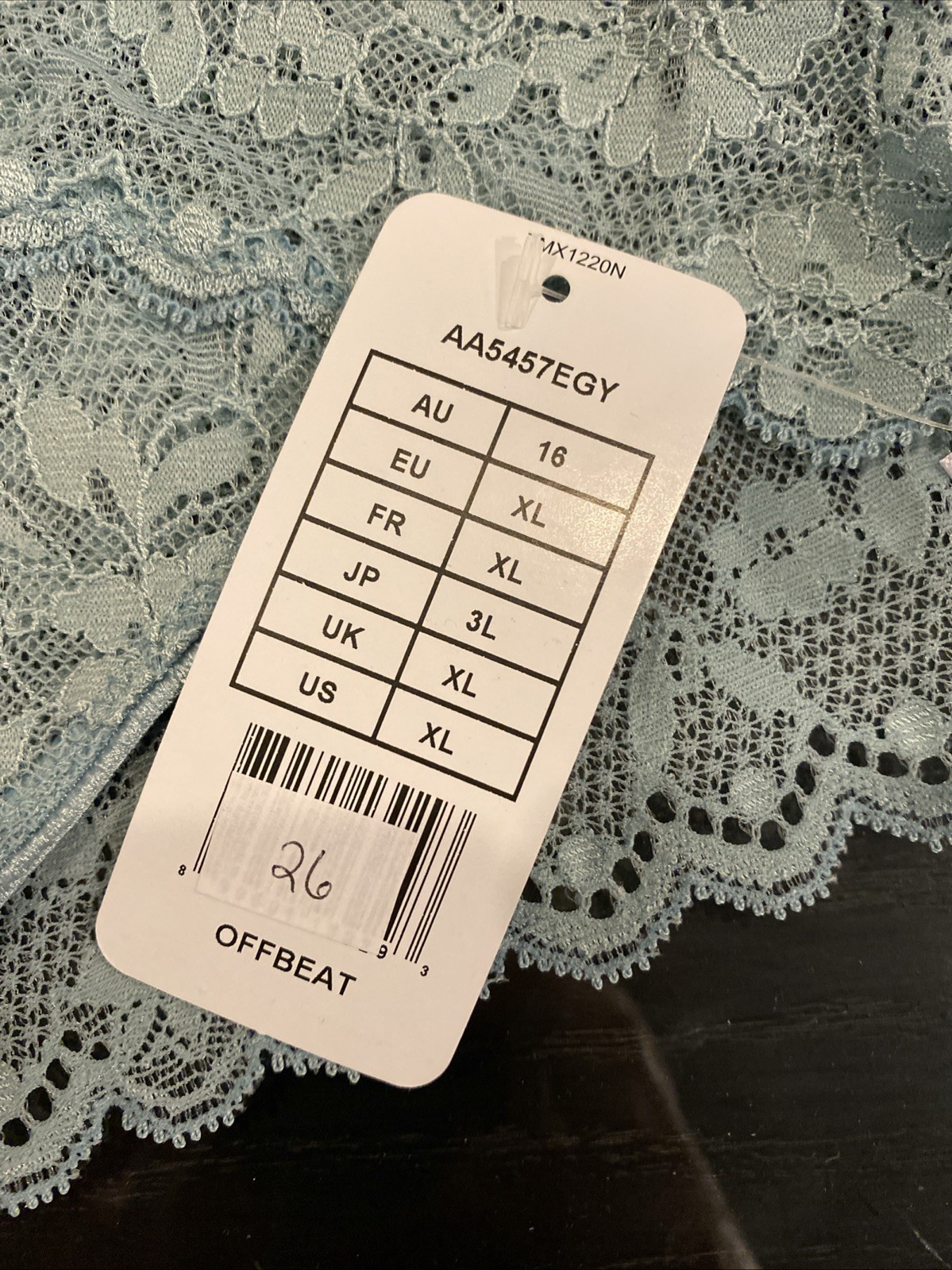 NWT Freya Offbeat Brazilian AA5457EGY Earl Grey Size XL