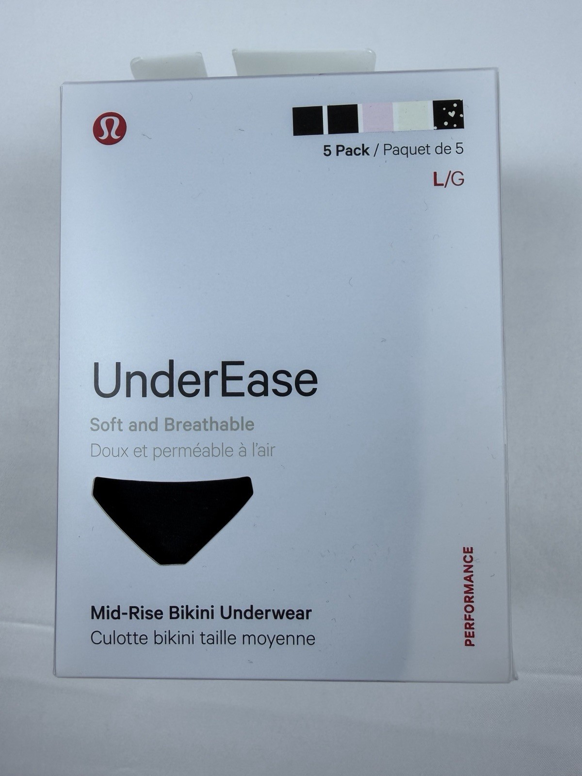 NWT Size Large UnderEase Mid-Rise Bikini Underwear 5 Pack
