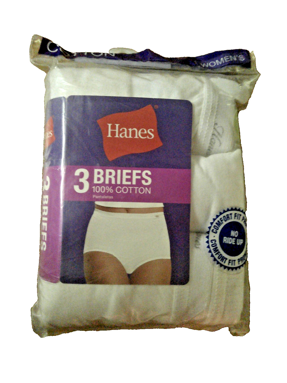 Hanes Women’s 3 Pack White Cotton Briefs Size 12 Underwear Panties New
