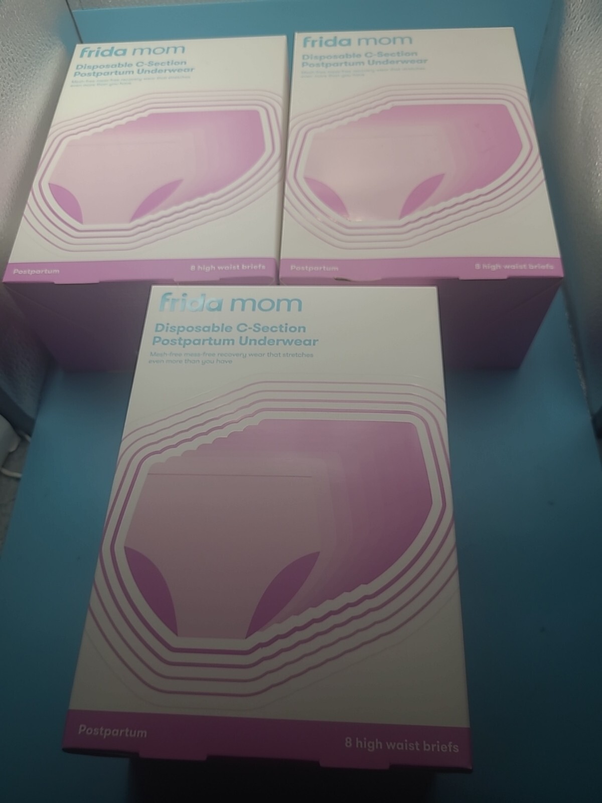 3 X Frida Mom Disposable High Waist C-Section Postpartum Underwear 8 Pk. Each
