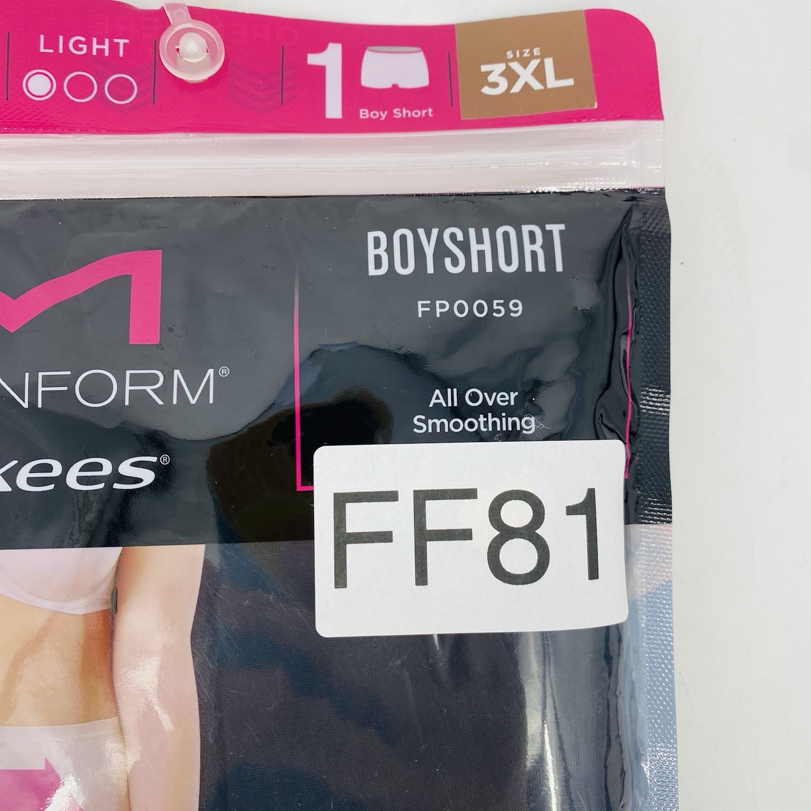Maidenform Flexees Black Boyshort 3XL Cool Comfort Light Control Underwear 1 PC