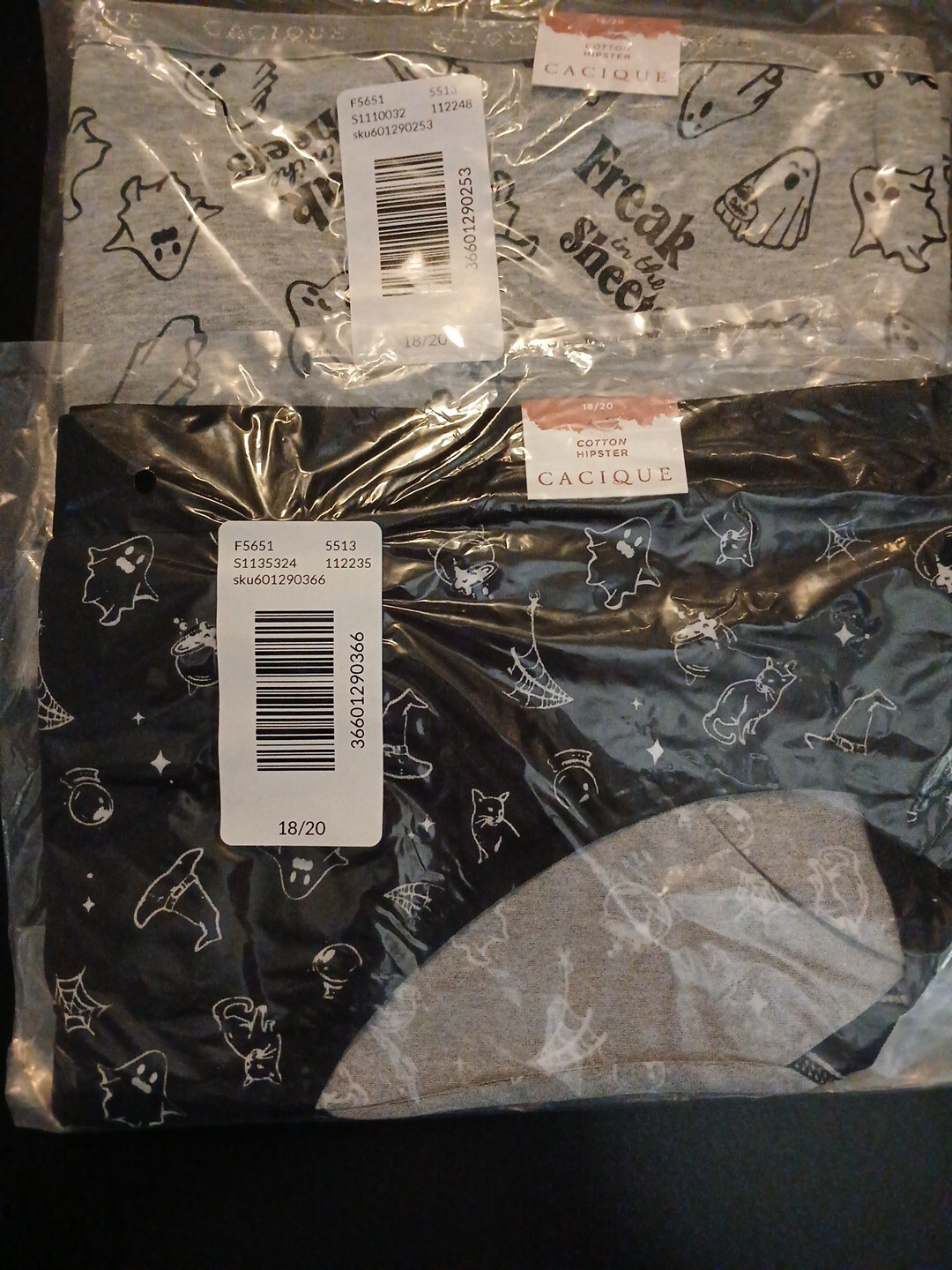Lane Bryant 18/20 Halloween Theme Set 2 Cotton Hipster NEW W TAG