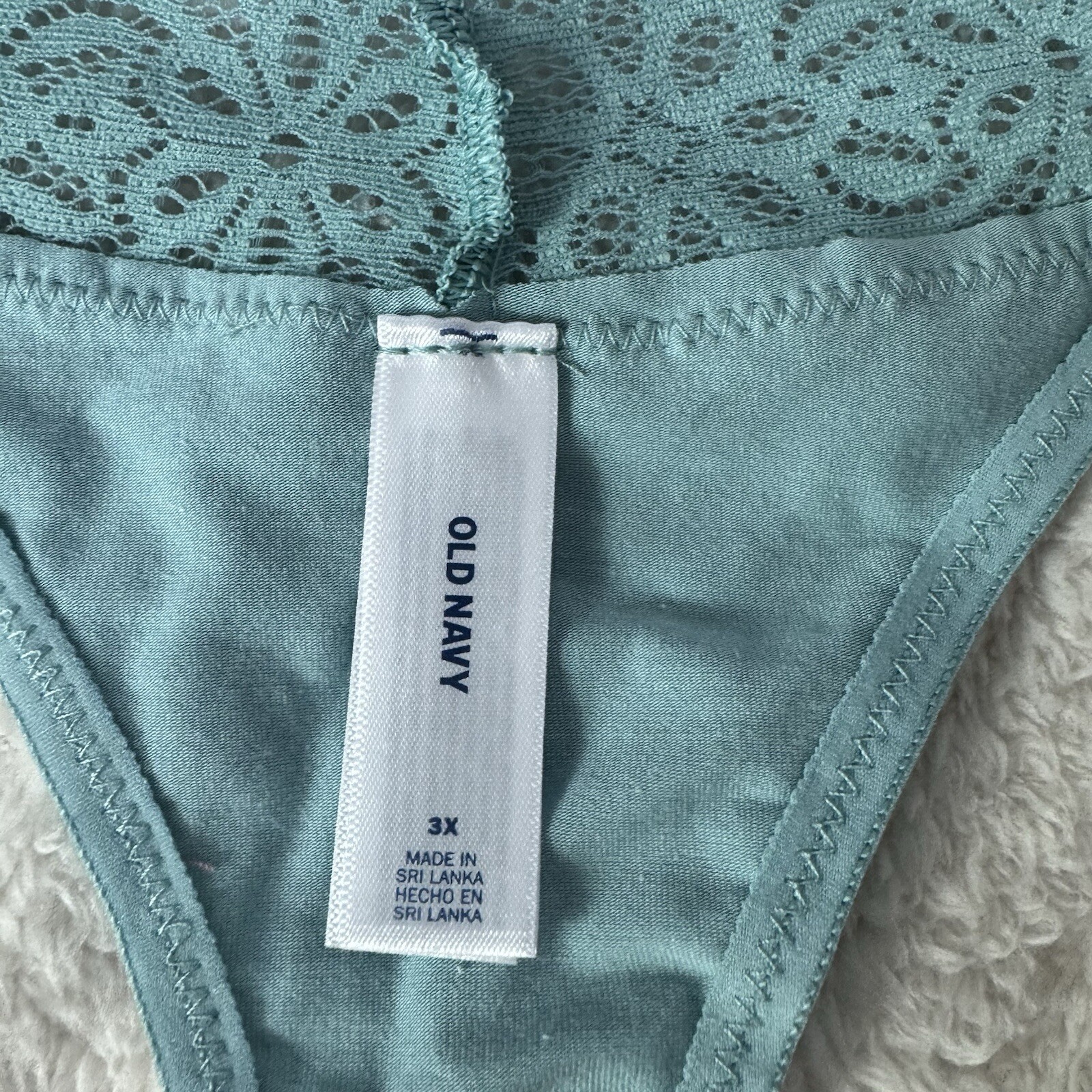Old Navy Lot Of 2 No Show Thongs Blue Yellow New Panties Womens Size 3X Basics