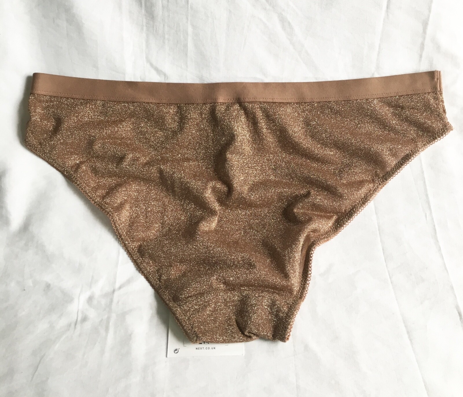 NEXT Savannah Miller x Next Bronze Sparkle Brazillian Briefs/ knickers- size 16