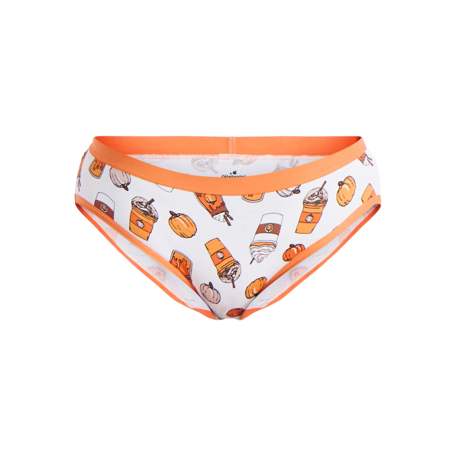 Womens Pumpkin, Latte Way to Celebrate Hipster Panties, 3-Pack, XL (16-18)