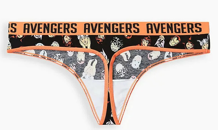 Torrid MARVEL The Avengers heads cotton thong panty 1x 2x 3x plus
