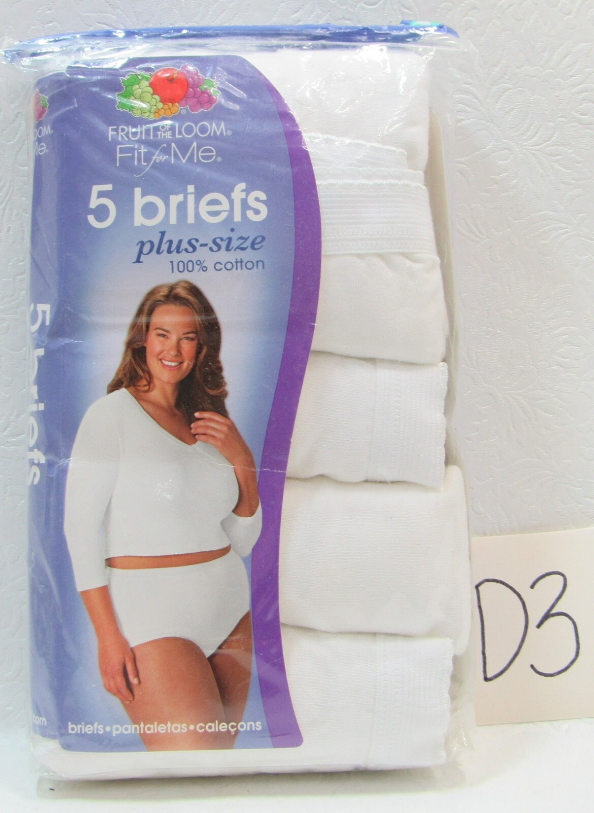 Fruit of the Loom Brief Women’s Panties Underwear Plus Size 9 White 5 Pack