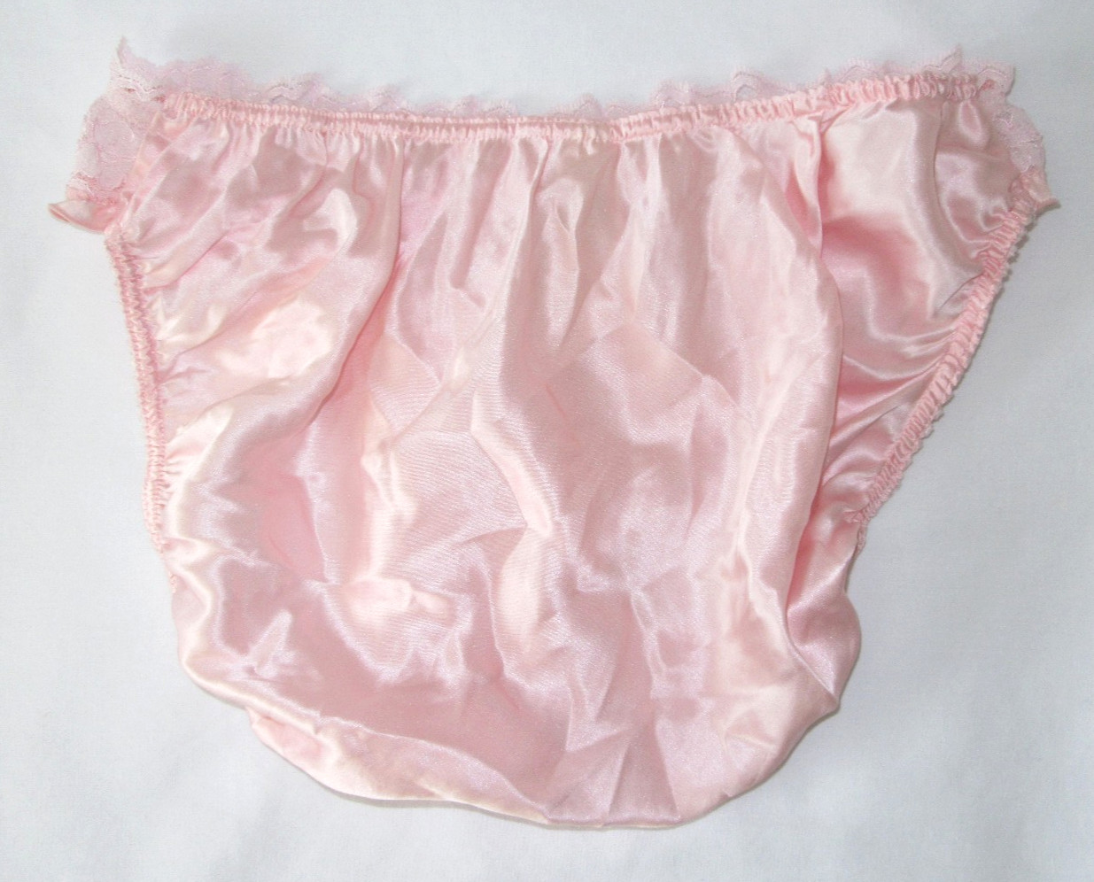 Vintage Victoria’s Secret 100% Silk Lace Bikini Panty – Light Pink, Medium, New