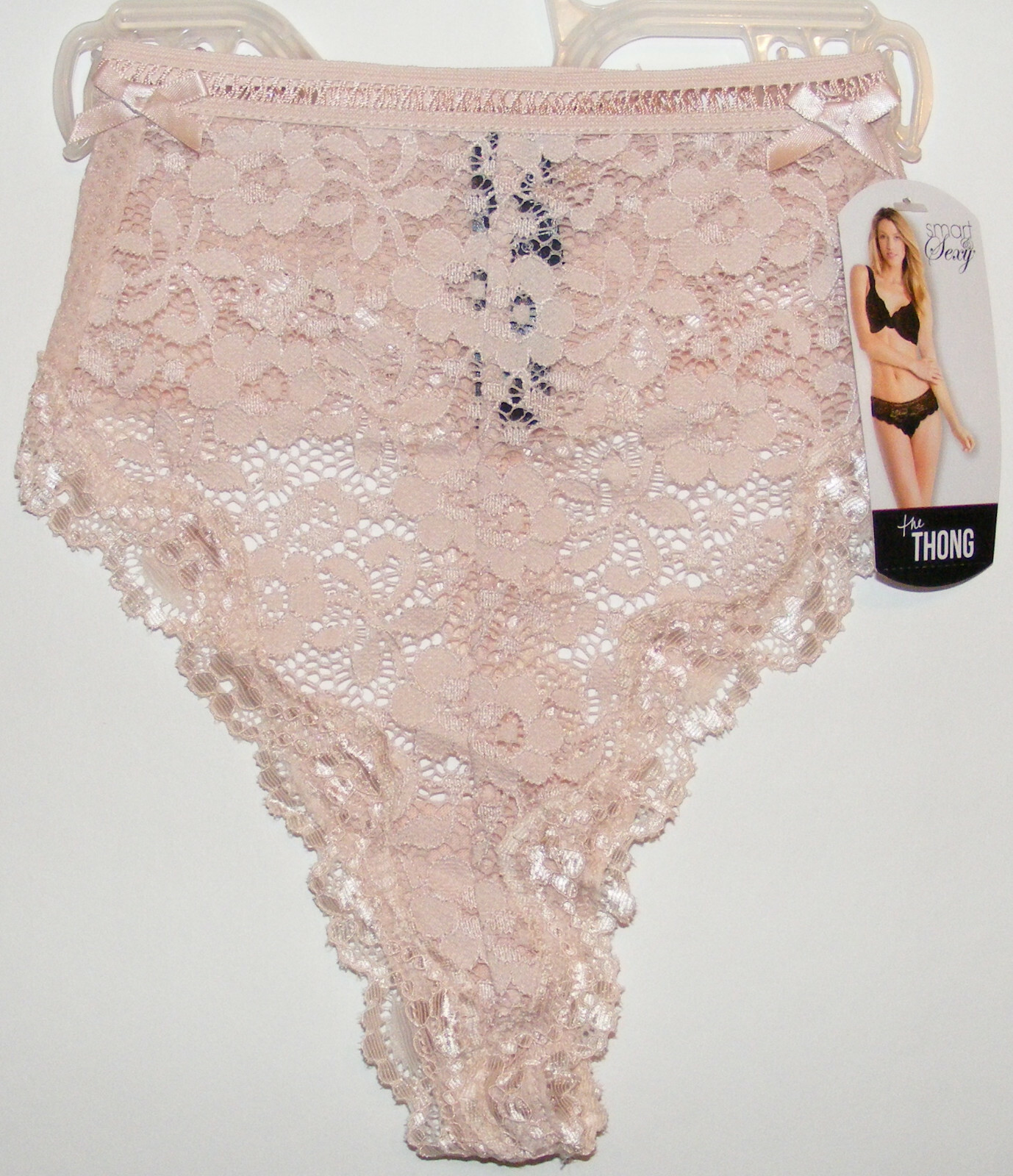 Thong Panty Size L Soft Stretchy Lace & Mesh No Visible Panty Lines Smart & Sexy