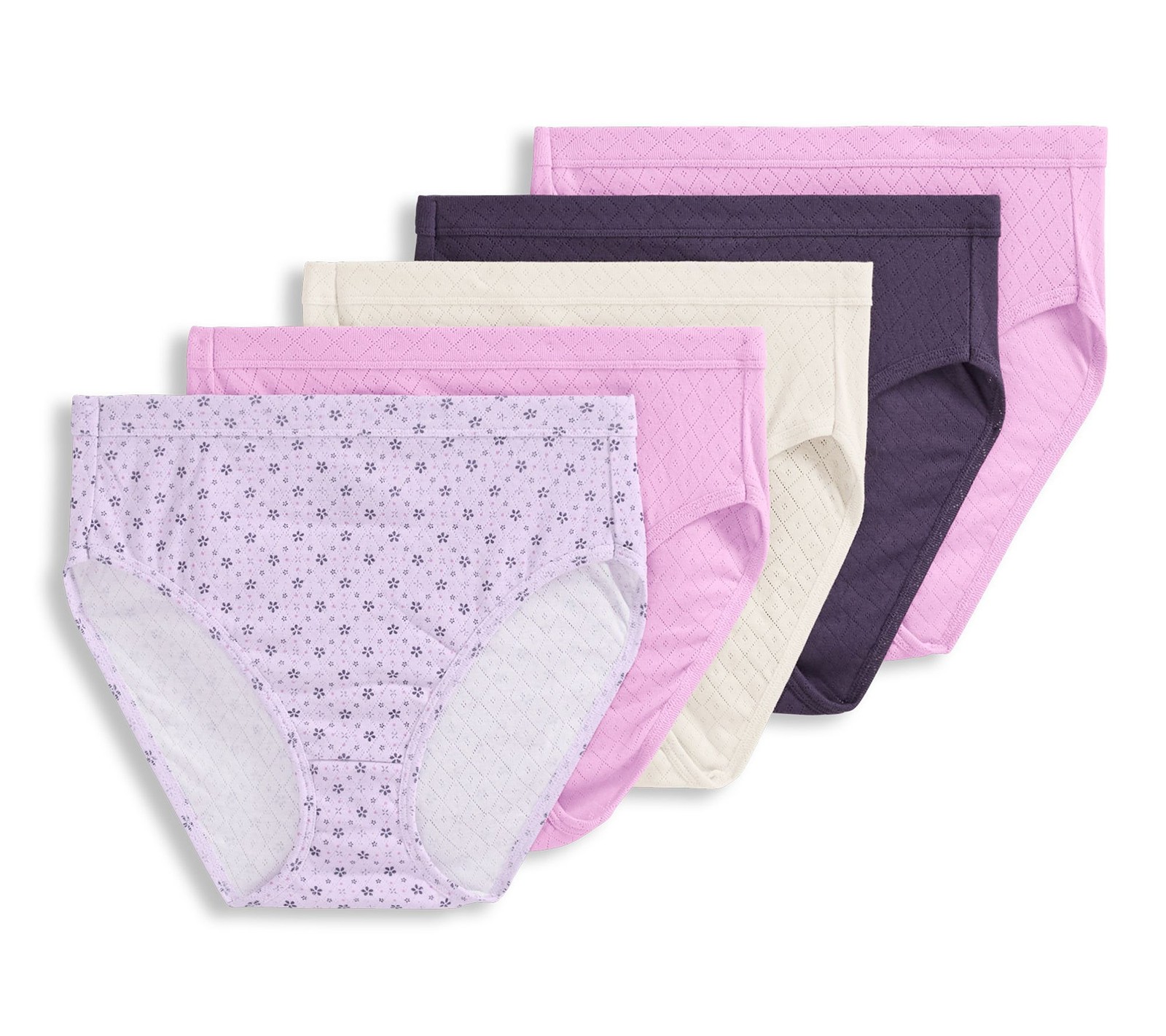 Jockey Women’s Panties Sz 6 Elance Breathe Cotton French Multi-colored A516106