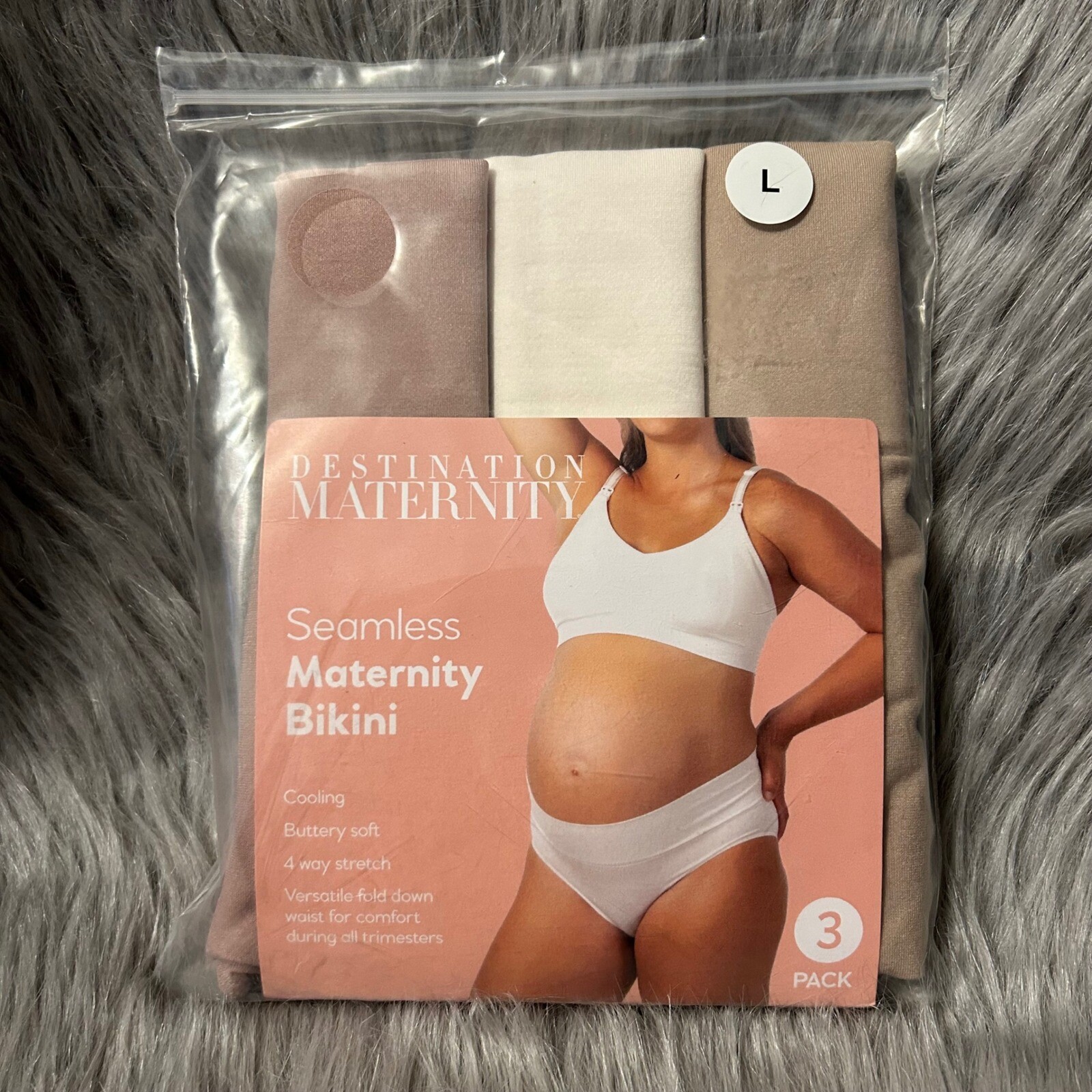 Destination Maternity Seamless Bikini Womens Size Large Cooling Buttery Soft