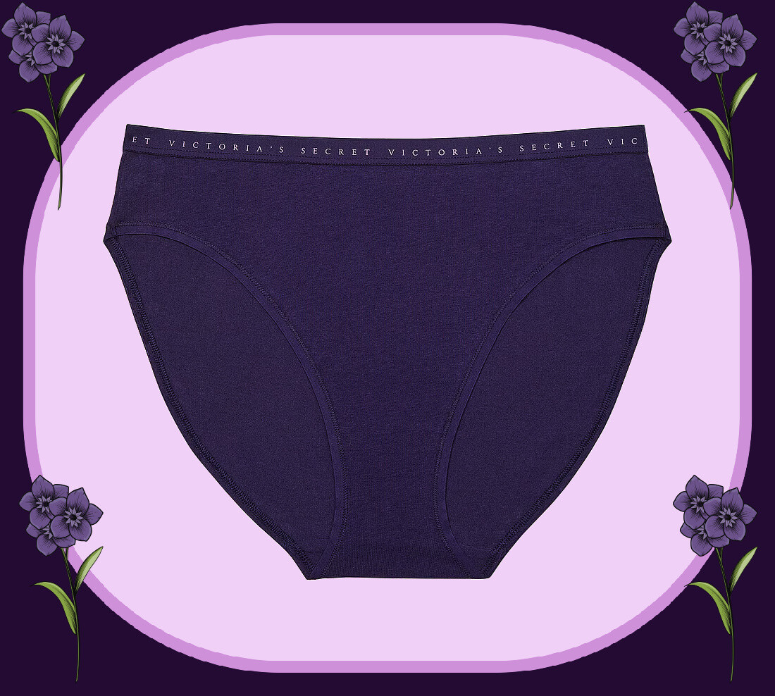 XS S M L XL XXL Deep Purple Stretch Cotton Victorias Secret HighLeg Brief Panty