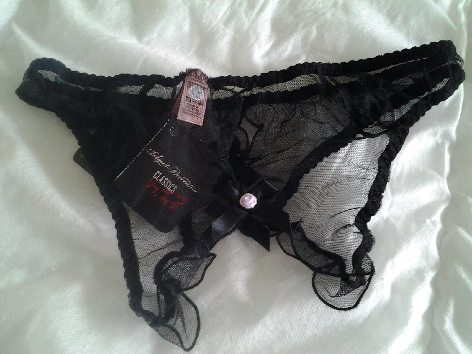 AGENT PROVOCATEUR RARE BLACK LORNA OUVERT OPEN BRIEF SIZE 1 X SMALL UK 6-8 BNWT