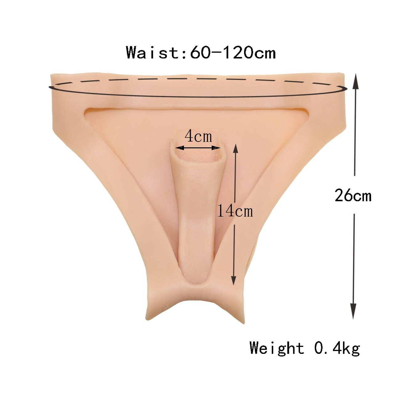 TRANSKINSilicone Pants Shorts Underwear Triangle Briefs Crossdresser Transgender