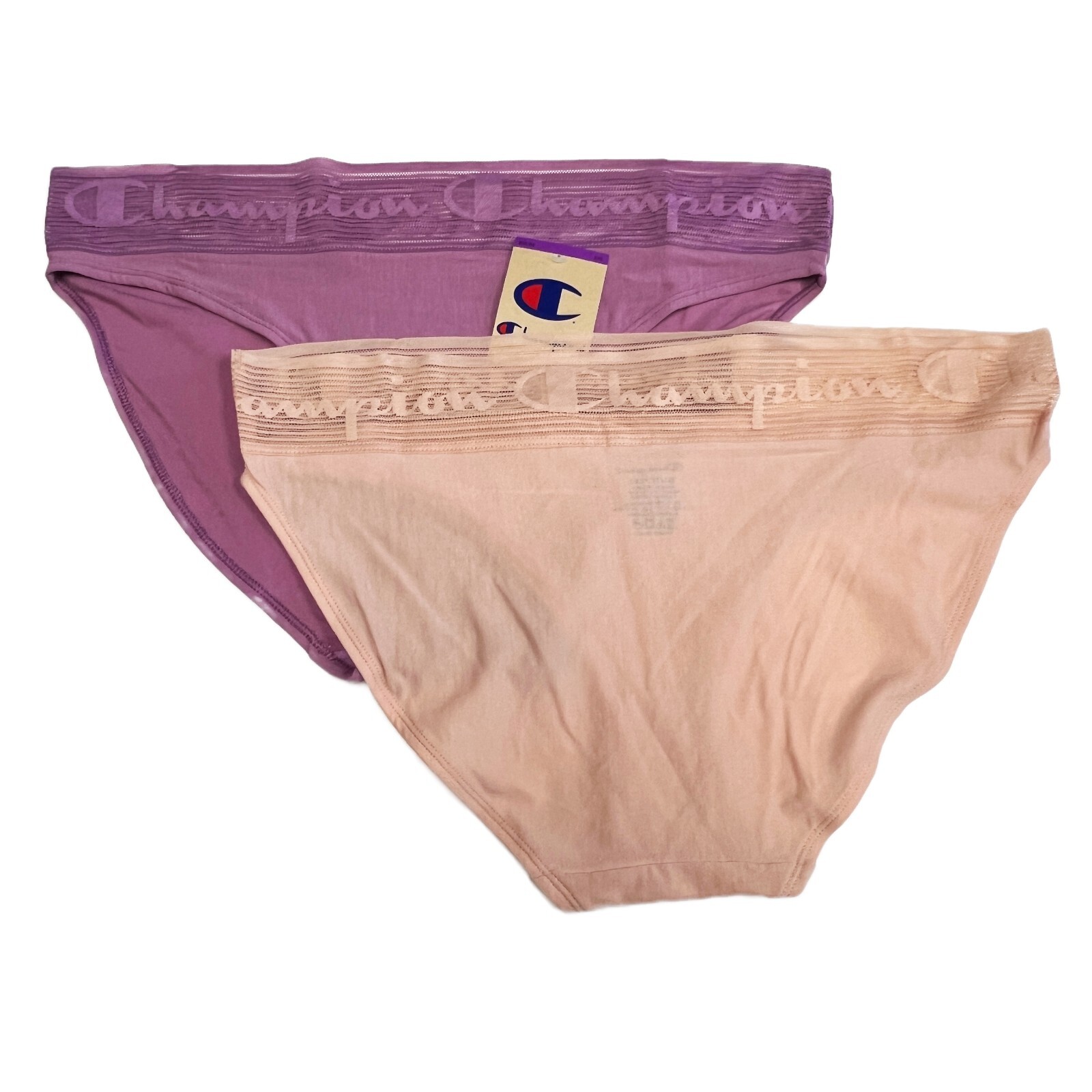 2 CHAMPION Women’s Wide Lace Logo Waistband Bikini Panty 2XL NEW 2 PACK