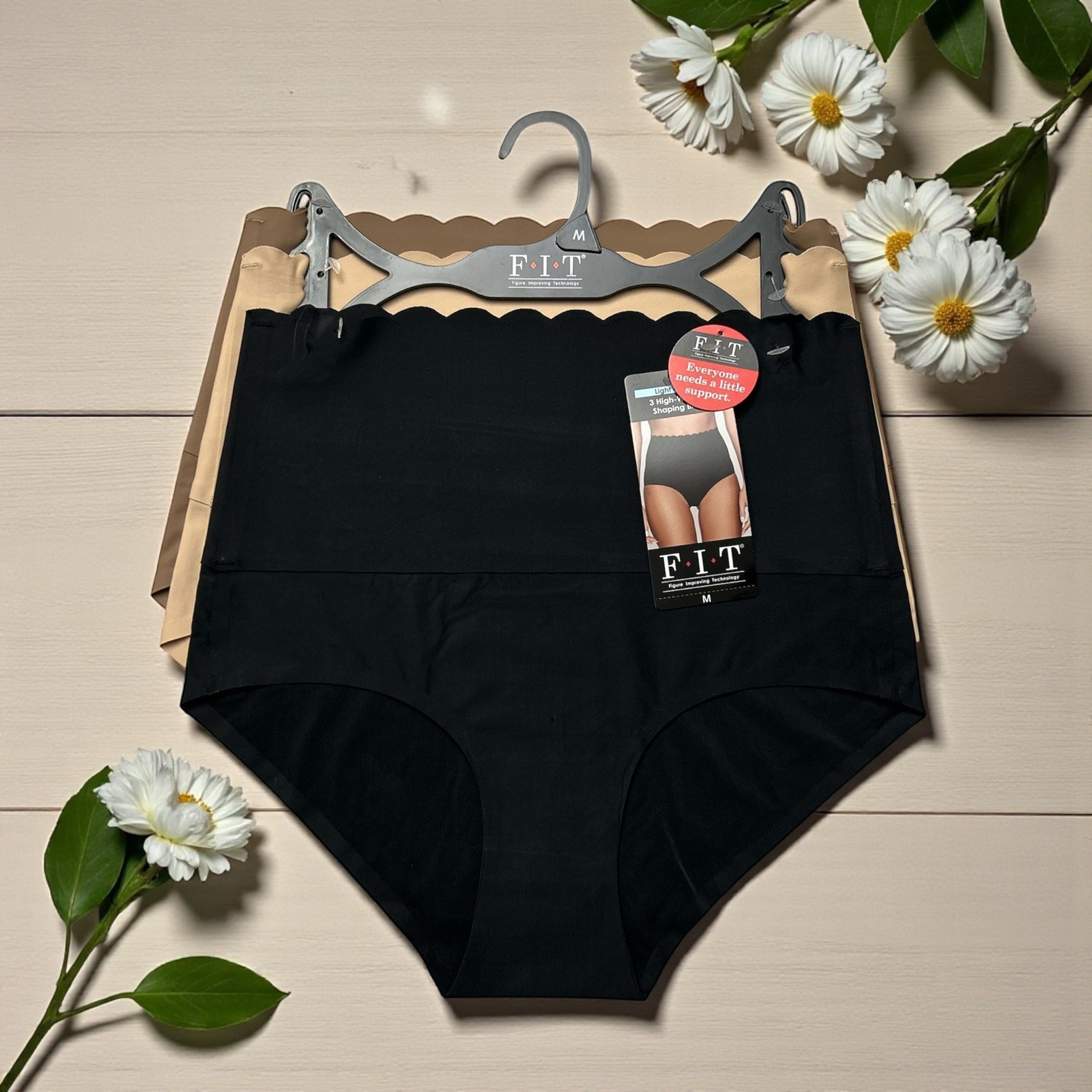 F.I.T. Figure Improving Technology Women’s High-Waist Scallop Briefs~ALL SIZES