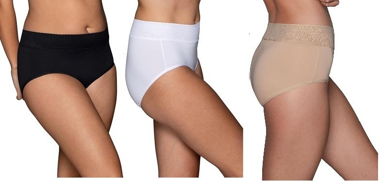 3 Pack Vanity Fair Women’s Effortless Lace Brief Panty 13276 Black/White/Beige