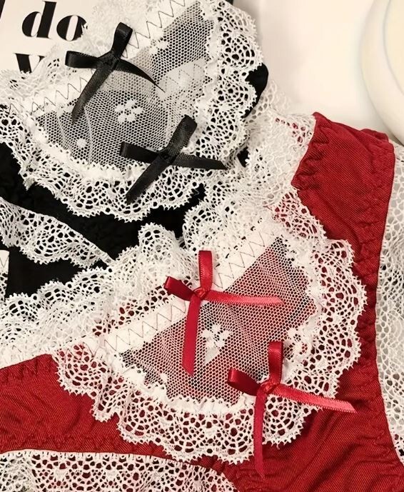 2 pack Women’s elegant soft satin and lace trim knickers bow detail sissy CD TV