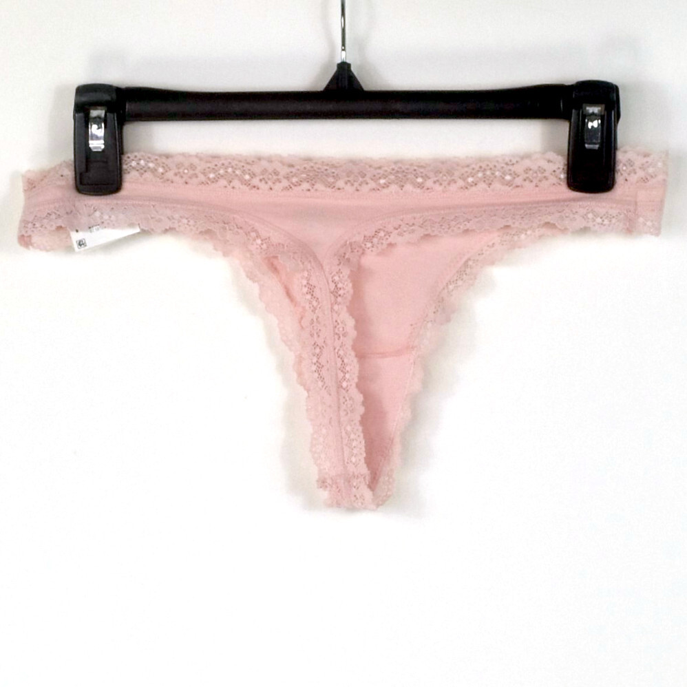 Jenni Cotton Blend Lace Trim Thong Choose Size & Color New Panty